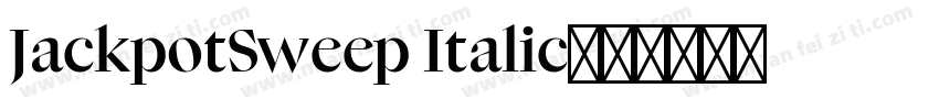 JackpotSweep Italic字体转换